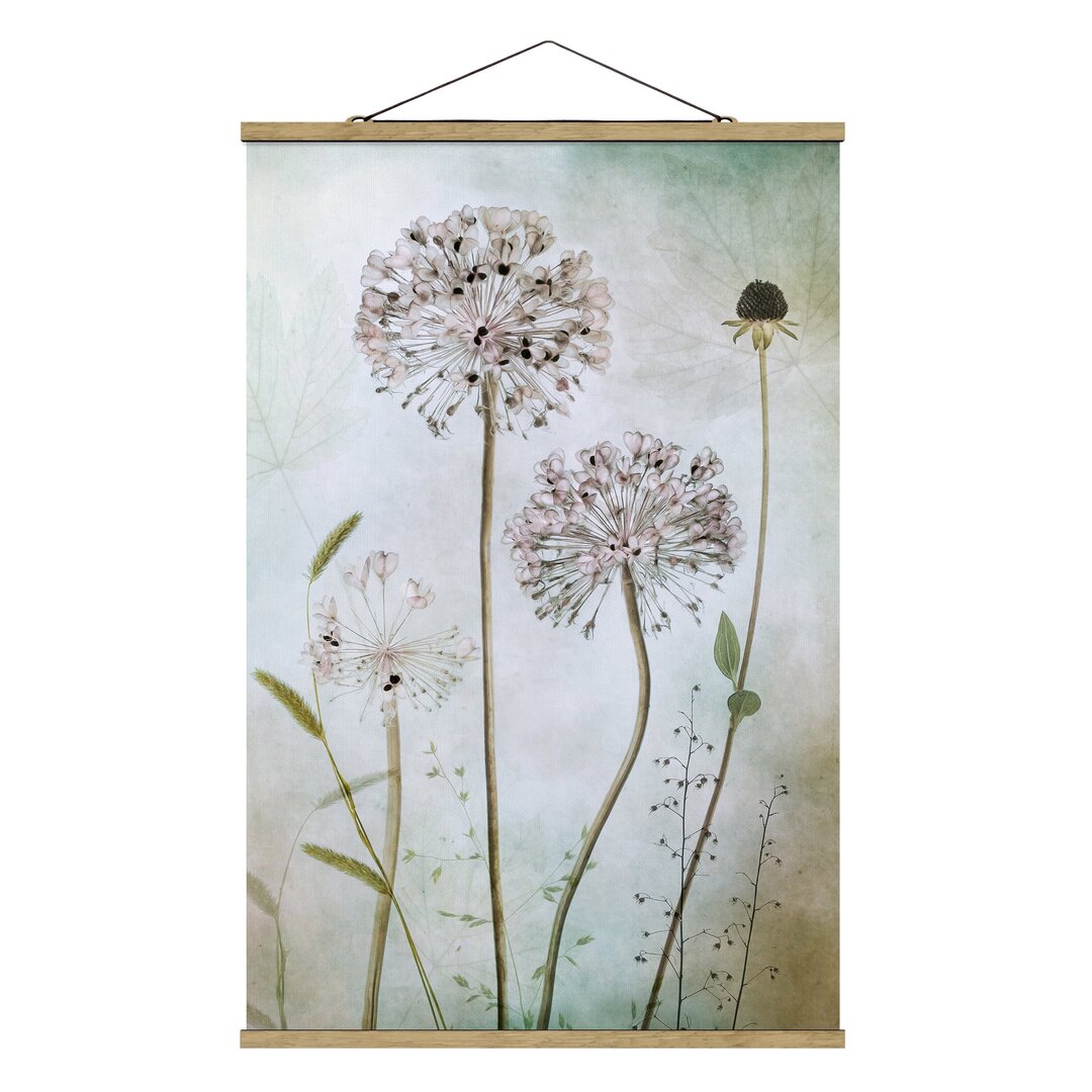 Stoffbild Leek Flowers in Pastel