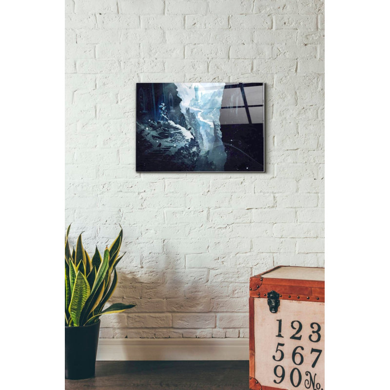 «Winter Ruins» par Jonathan Lam, art mural en verre acrylique, H 16 po x l 24 po x P 0,12 po