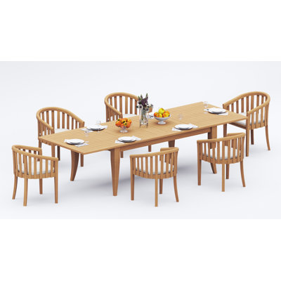 Ensemble repas d'extérieur rectangulaire L 83 po Lenong