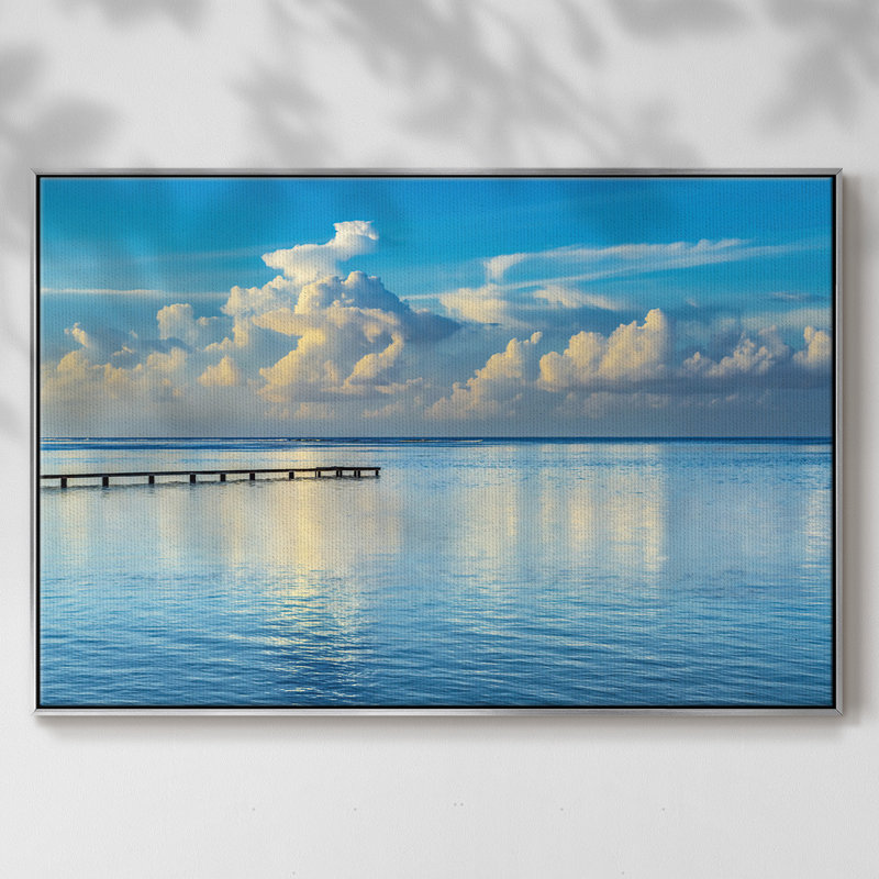 Sunrise Dock, H 27 po x l 41 po x P 2 po, Argent