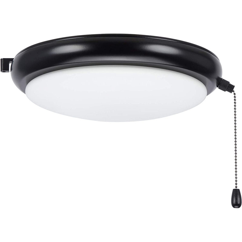 11'' 1 - Light Bowl Ceiling Fan Light Kit, Barbeque Black