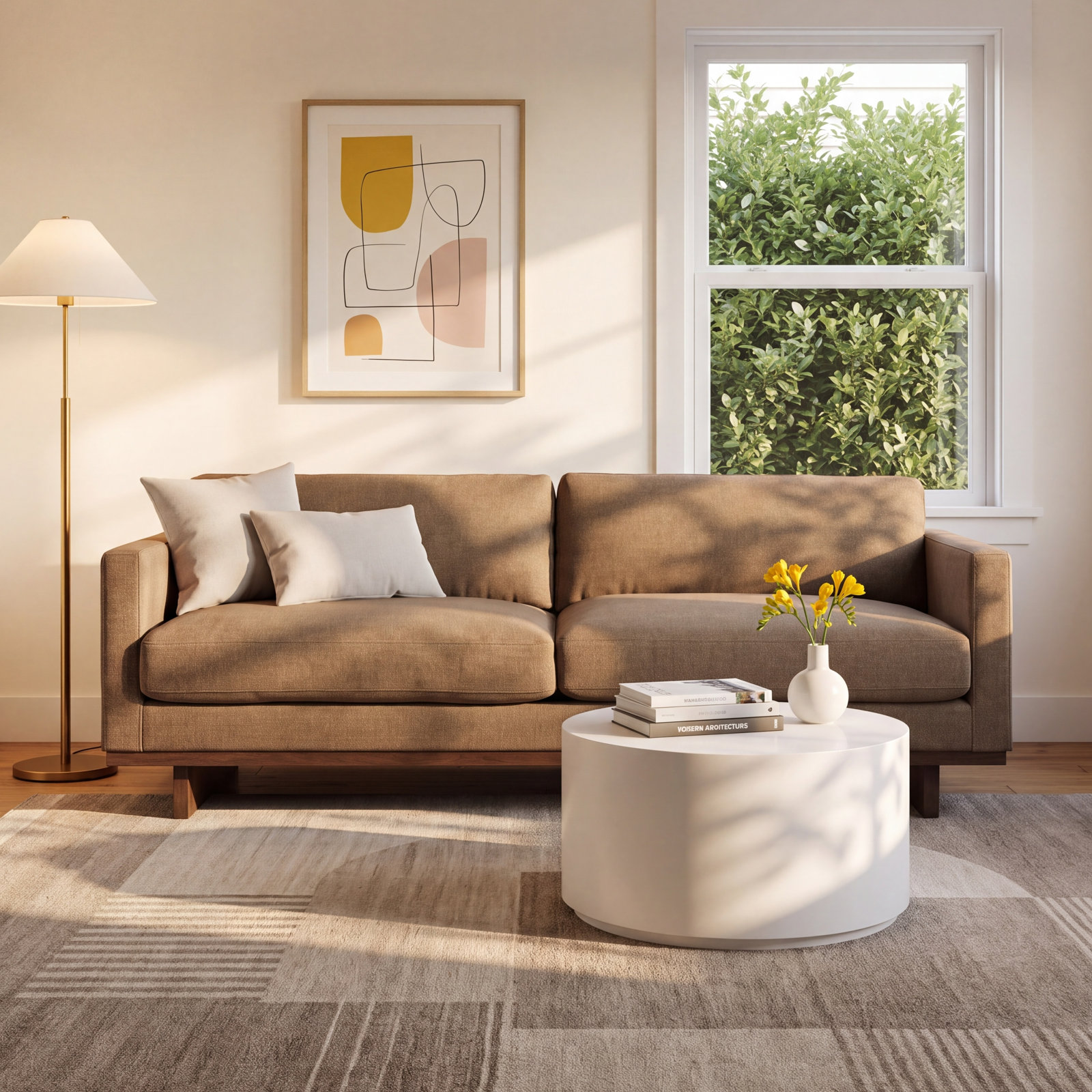 Menades 84'' Upholstered Sofa, 32" H x 84" W x 43" D, Antwerp Cafe