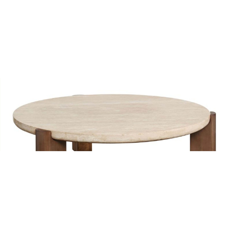 Leonardo Travertine Top Coffee Table