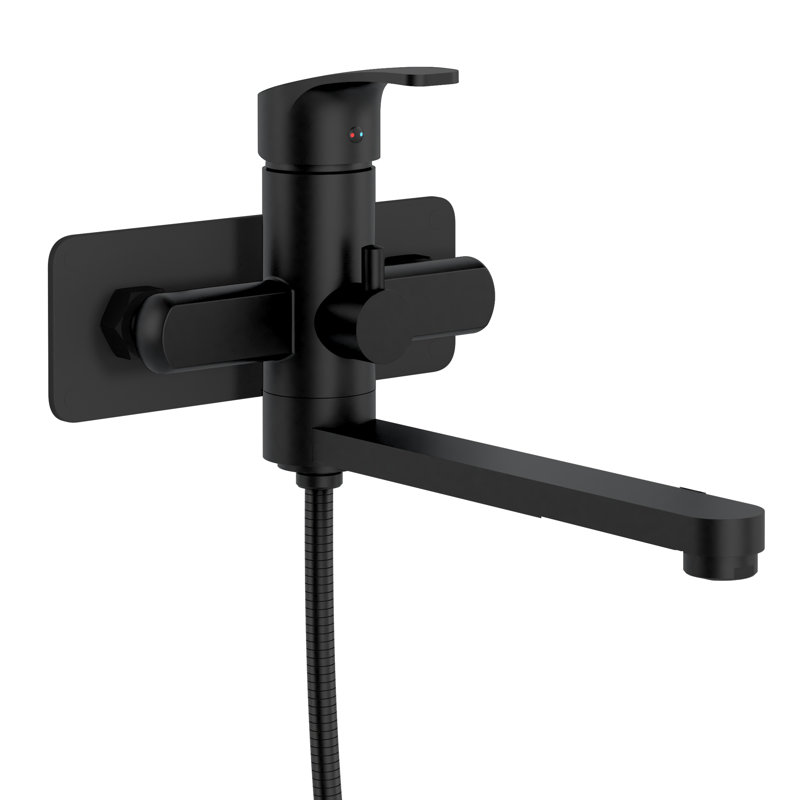 Wall Mounted Tub Filler, Matte Black