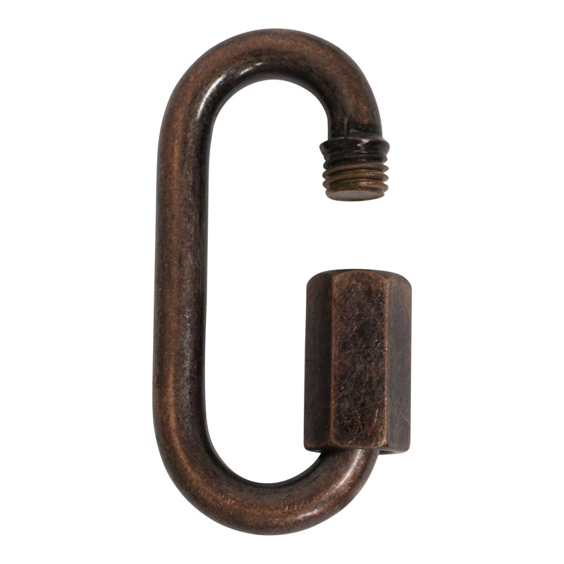 Verrouillage à vis fileté (2 pièces), H 2,56 po x l 1,22 po x P 0,28 po, Laiton