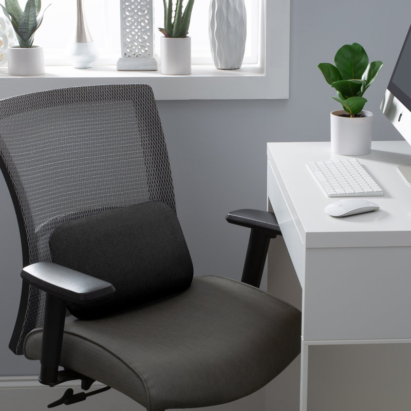 GForce Memory Foam Lumbar Cushion in Black