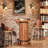 39.4" H Round Dining Table, Small Kitchen Bar Table with Footrest for Dining Room, Pub, Bar-1760716166