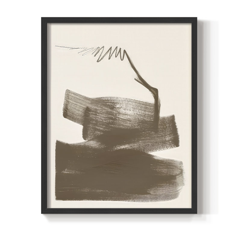 «Half Full I», reproduction encadrée - bois massif, Noir, noir, noir, noir, H 15 po x l 12 po
