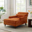 Chaise longue rembourrée en bois massif 37,01 po Erbes-588696608