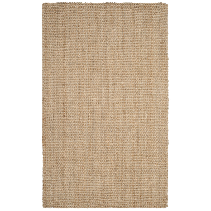 Erroll Pollux Carolene Geometric Handmade Tufted Jute Natural, Rectangle 5' x 8'