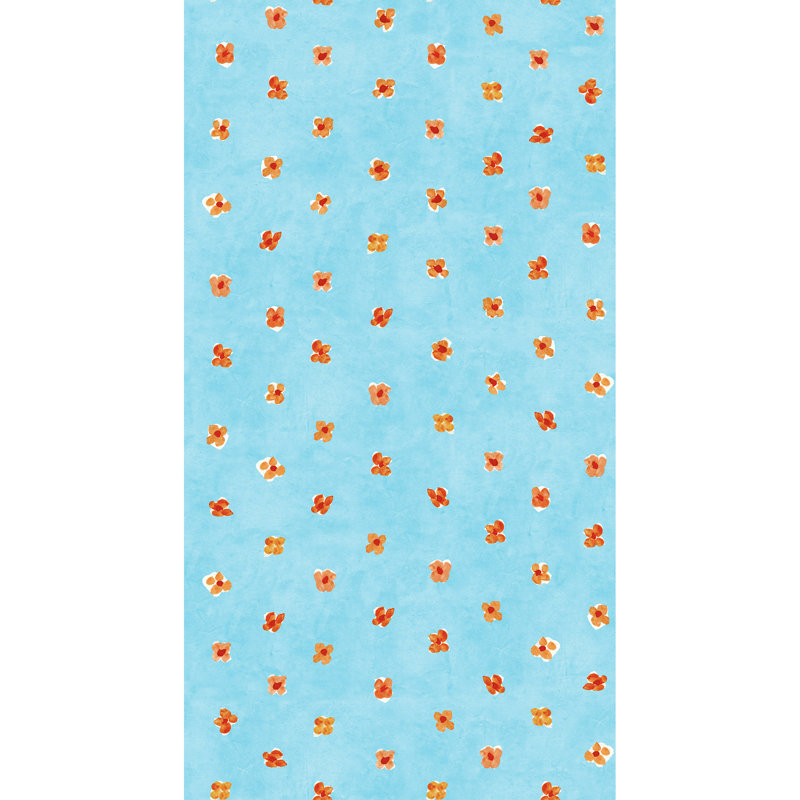 Beula, Apricot/Blue