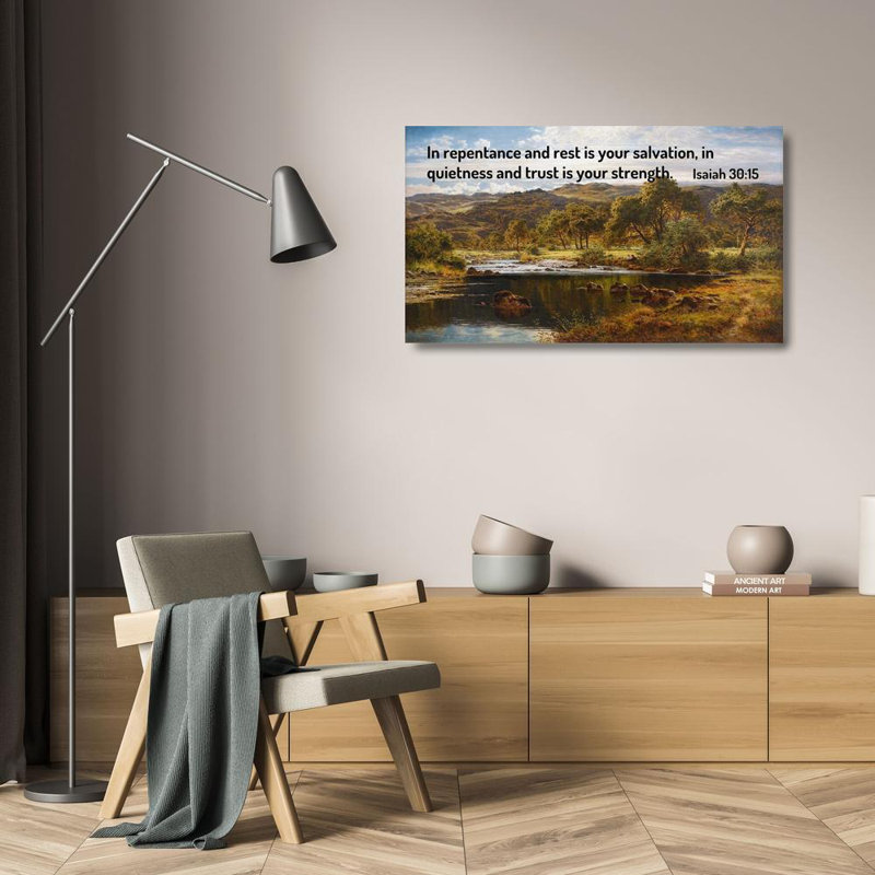 ArtsyQuotes, citation du verset de la Bible Esaïe 30:15, Benjamin Williams, chef de file de l'après-midi au nord du Pays de Galles