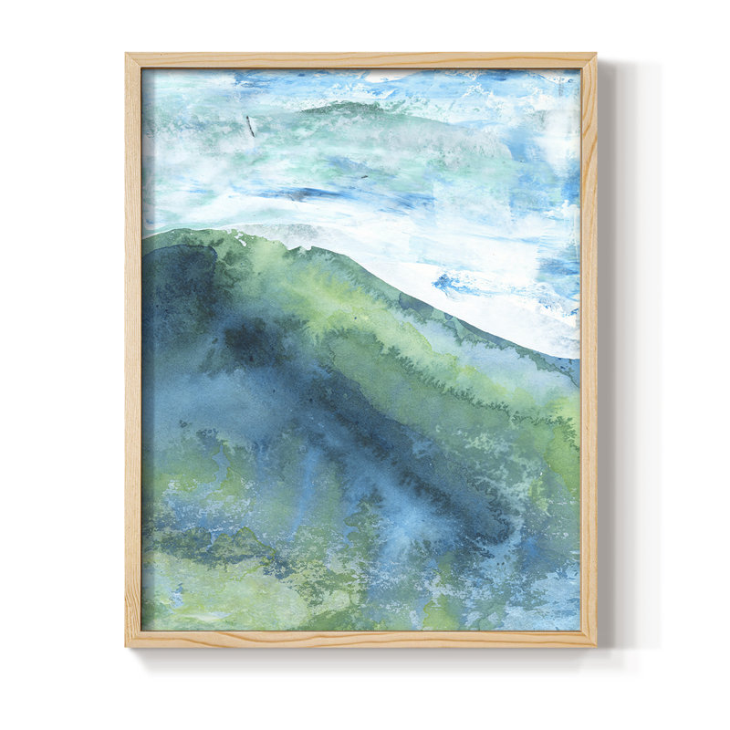 New Air I Framed Print - Solid Wood, Natural, 21" H x 17" W