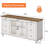Scarlett 58" Wide Glass Door Sideboard with Adjustable Shelves-2046993192