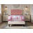Getafe White Pink Twin Bed-689502391-689502394