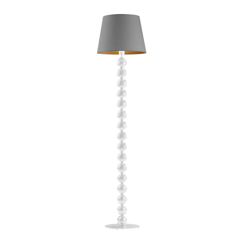 Fernandes 166cm Traditional Floor Lamp, White, Grey
