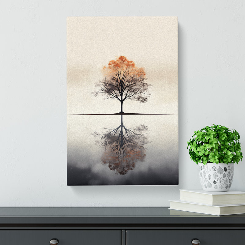 Tree Minimalism No.2 - Wrapped Canvas, 50cm H x 35cm W x 3cm D