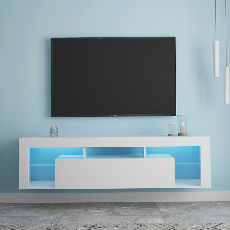 Meuble télé 63 po Tyana, Blanc
