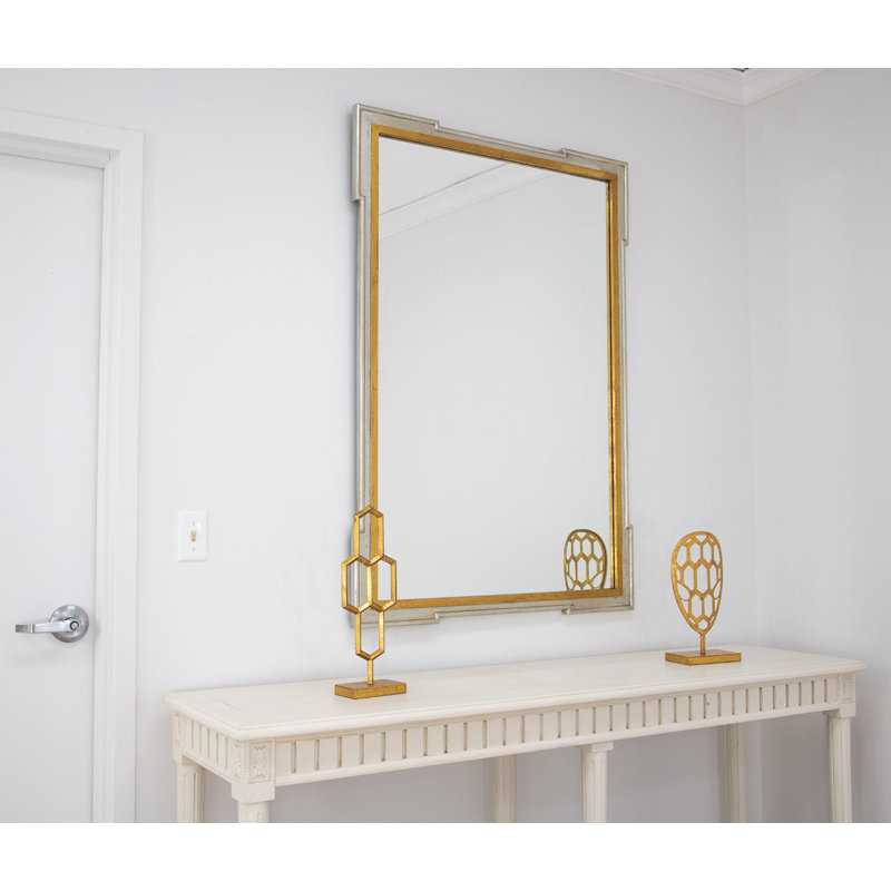 Pari Wall Mirror, Silver/Gold Leaf