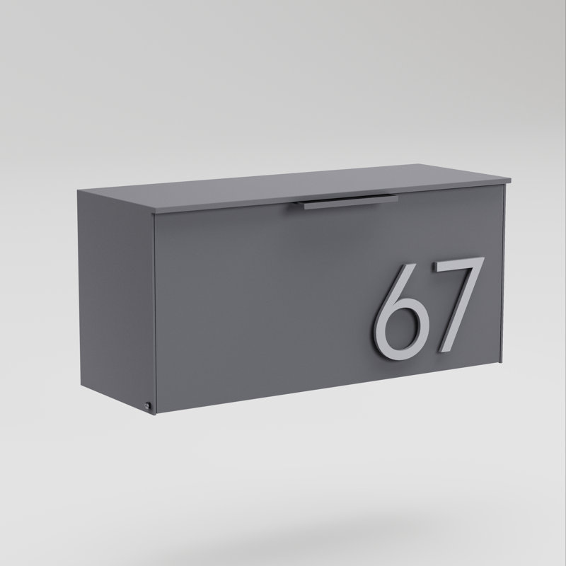 Boîte aux lettres murale Short Stack, Argent, gris, Oui