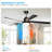 65 Inch Black Ceiling Fan With Light, 5-Blade Dimmable LED Ceiling Fan With Remote Control, Modern Quiet Design For Living Room And Bedroom (Silent/6-Speed/Reversible/DC Motor)