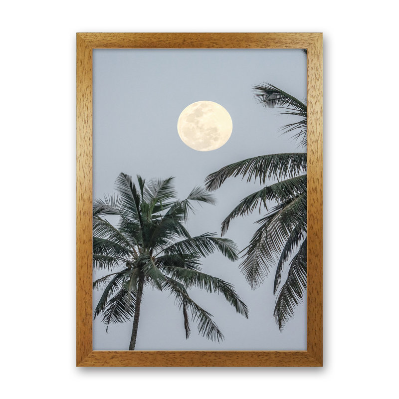 Full Moon by Victoria Frost - Print, 34cm H x 25cm W x 3cm D, Oak Framed