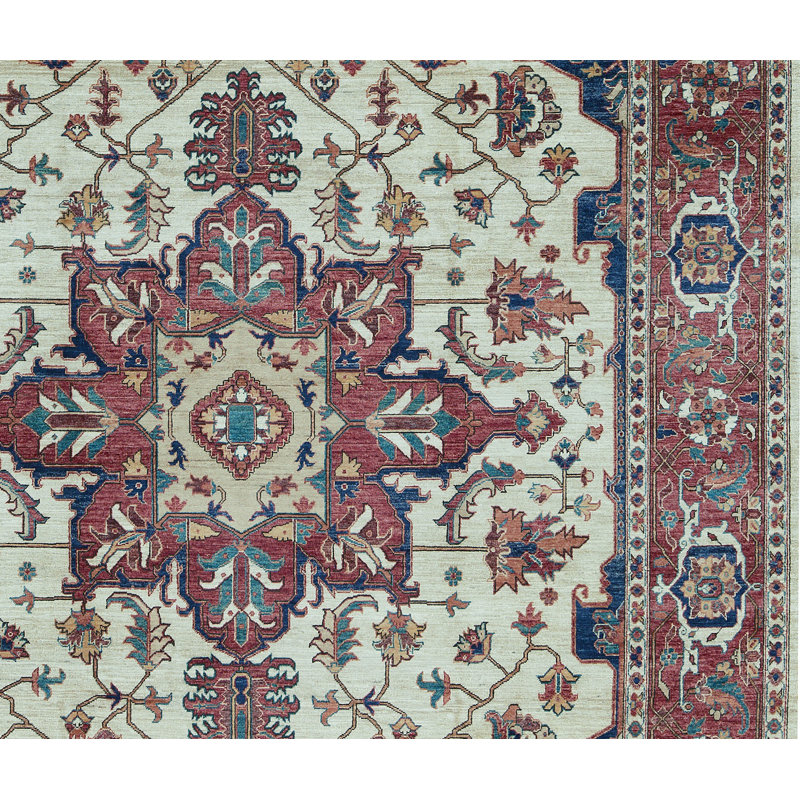 Tapis rouge noué à la main de haute qualité
