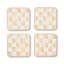 Mocha Check Cork Back Coasters