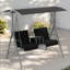 2 Person Porch Swing With Pivot Table & Storage