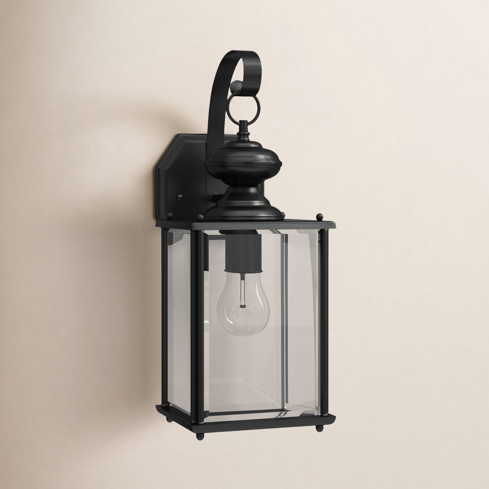 Tiernan Single Light Outdoor Wall Light, Black