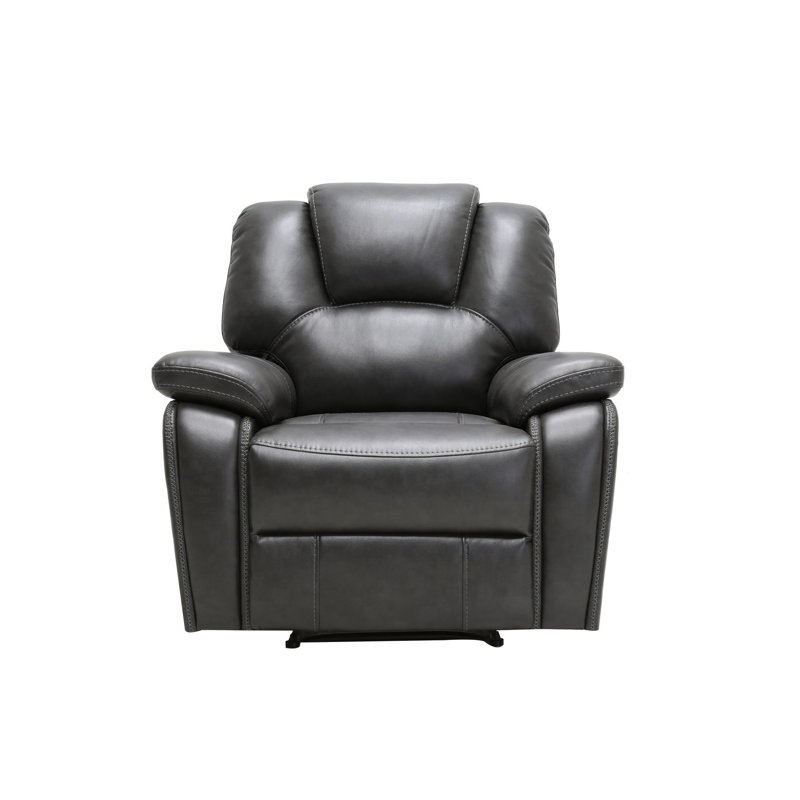 Fauteuil inclinable électrique l 39 po Hanes, Cuir gris assorti