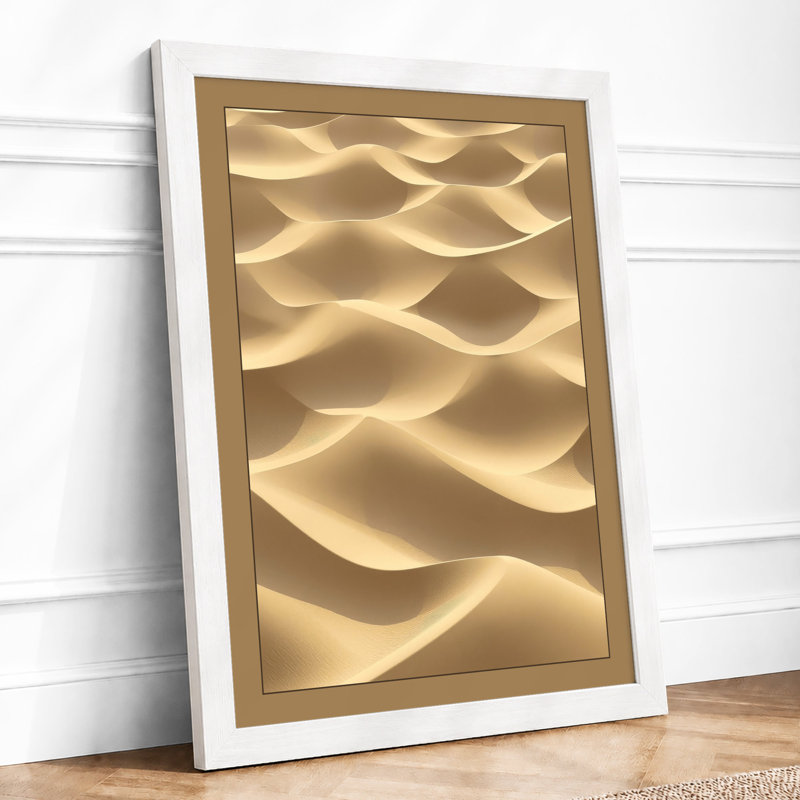 Undulating Sands Minimalist - Print, A3 - 42.0 x 29.7 cm, White