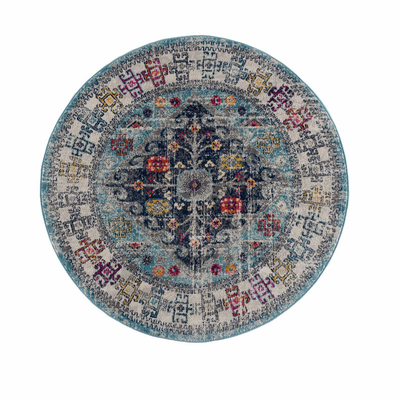 Cobien Oriental Indoor Rug, Round 5'3"