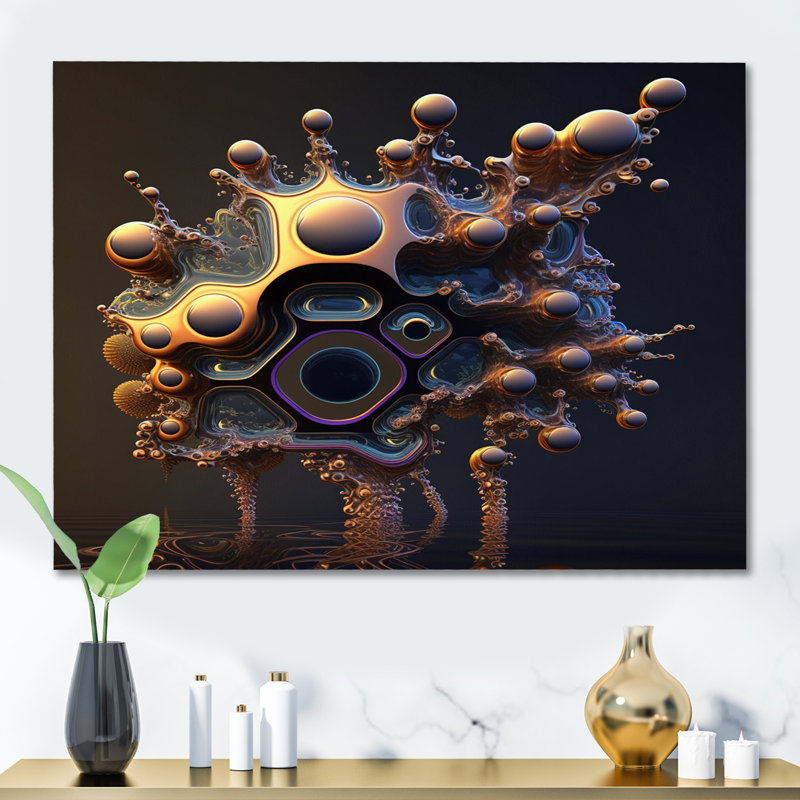 Marzano - art mural moderne sur toile géométrique, H 12 po x l 20 po x P 1 po, Toile tendue