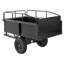 Remorque robuste en acier pour remorque de VTT, 750 livres, 15 pieds cubes, remorque utilitaire de jardin avec côtés amovibles pour le tracteur de tondeuse à gazon