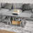 47.24" 2-tier Coffee Table with Storage for Living Room-1097527927
