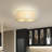 Deontee 13"W 3-Light Fabric Semi Flush Mount Ceiling Light