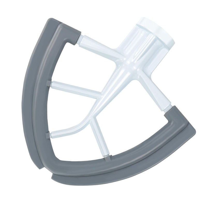 Fouet à bord flexible pour accessoire de mélangeur compatible avec KitchenAid, s'adapte aux bols de robot pâtissier à tête inclinable de 4,5/5 pintes, fouet à bords en silicone