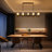 10-Light Dimmable Linear Kitchen/Island Chandelier