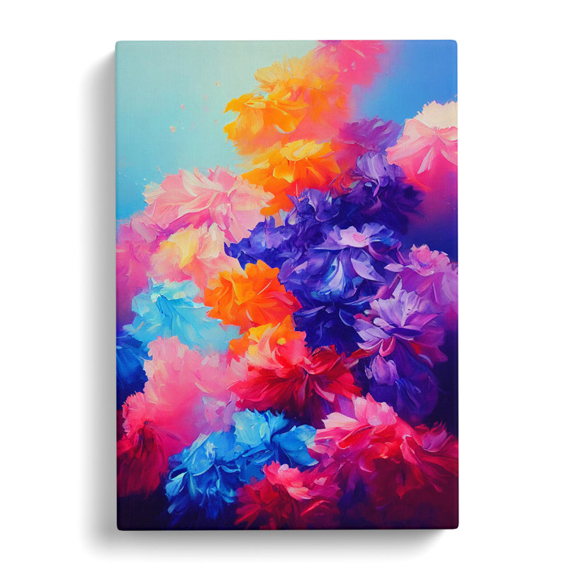 Floral Explosion No.2 - Wrapped Canvas, 50cm H x 35cm W
