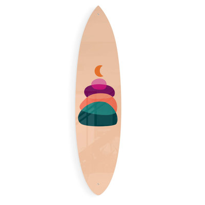 Colourful Stones Acrylic Surfboard Wall Art
