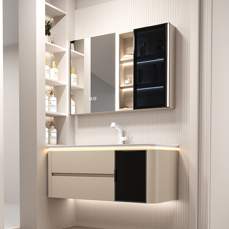 Simple light luxury style bathroom cabinet