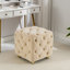 Velvet Upholstered Ottoman, Exquisite Small End Table, Soft Foot Stool,Dressing Makeup Chair, Comtable Seat  , Bedroom, Entrance-896475270