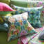 Ikebana Damask Aqua Decorative Pillow