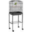 49" Large Rolling Bird Cage Cockatiel Play House Perch Swing Black
