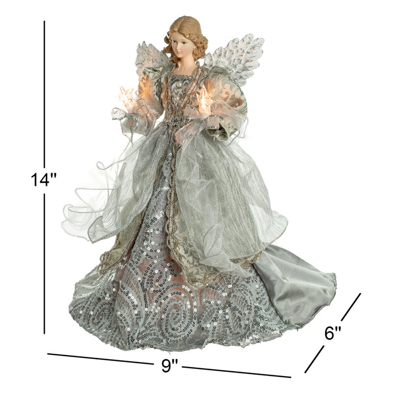 14'' Fabric Lighted Tree Topper