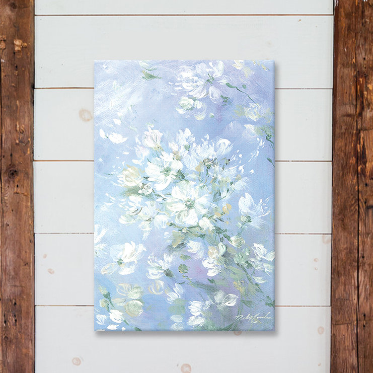 «Sweet Wild Roses» par Debi Coules, reproduction sur toile, H 18 po x l 12 po x P 1,5 po, Toile tendue, Pas de tapis