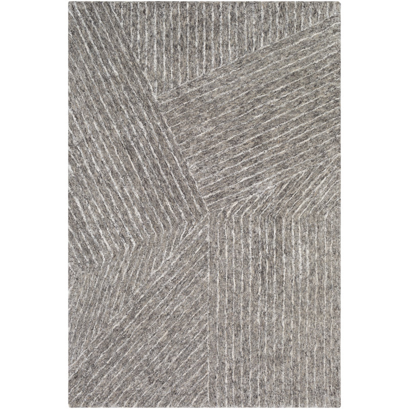 Colleen Handmade Tufted Tan/Brown Area Rug, Rectangle 2' x 3'