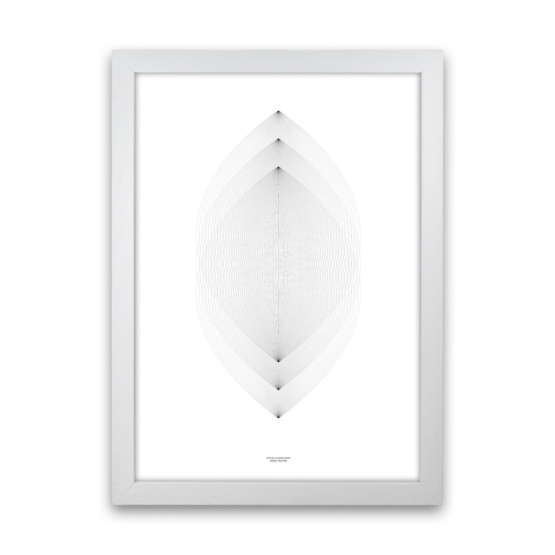 PJ-836-8 Leaves - Print, 84.01cm H x 59.4cm W x 3cm D, White Framed