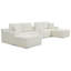 Canapé modulaire surdimensionné de 150 po, canapé Cloud avec assise profonde, canapé en L avec porte-gobelets et ports USB, canapé rembourré en velours côtelé pour le salon, beige